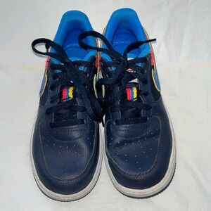Nike Blue and Orange Sneakers with Versatile Design